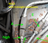Mercedes Benz Air Fitting Connector , Straight 14mm Hex, M12 x1 Inner Thread, Mercedes Benz 112 328 1125