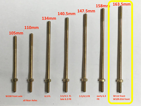 Pull Rod for W109.016, 6 -cylinder engine, Front Left and Right side, 163.5mm, A1123201389