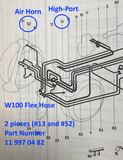 Flex Hose  for W100, short hose for  High-Port and Horn,  Mercedes Benz A1009970482